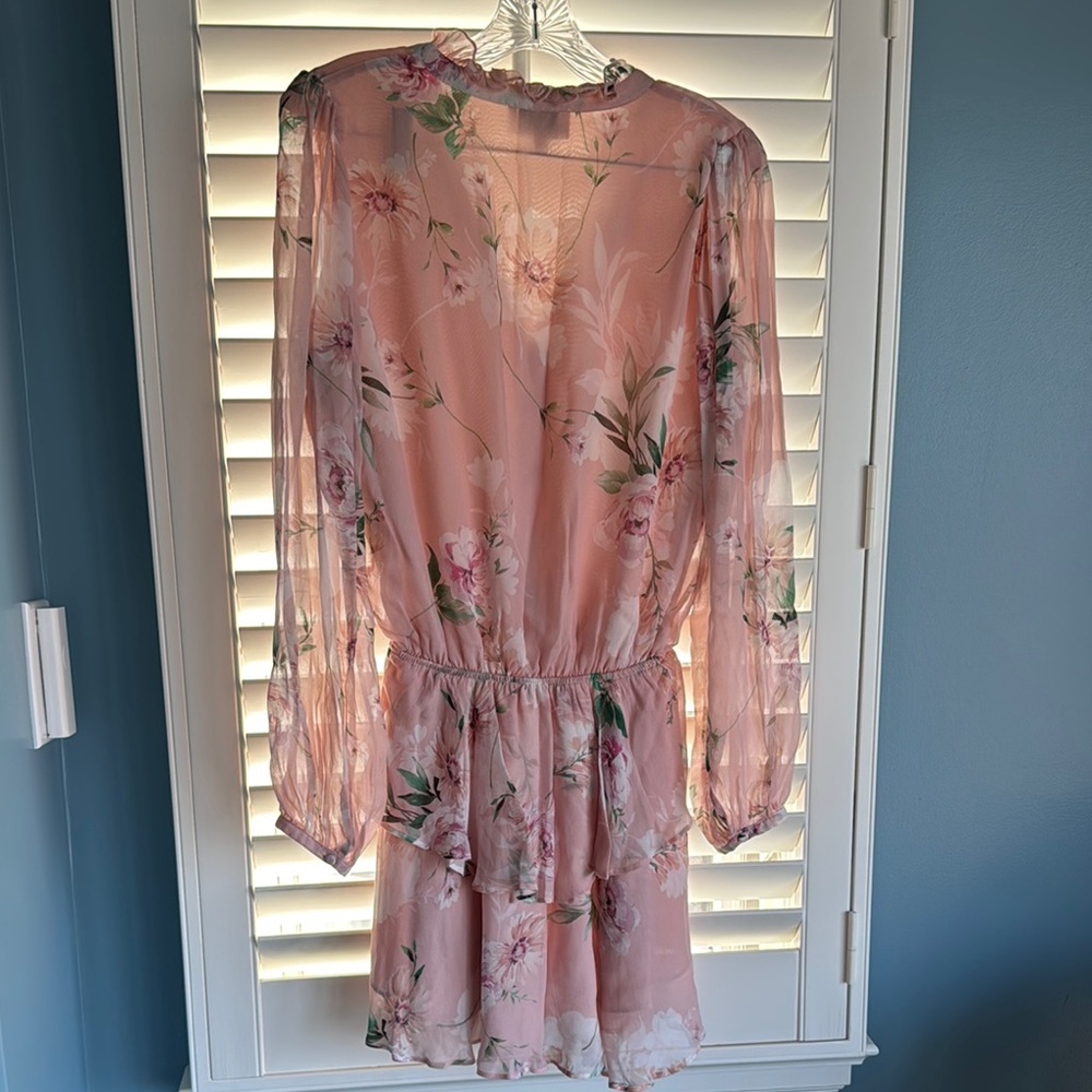 Floral Pink Ruffle Dress - Picture 5 of 5